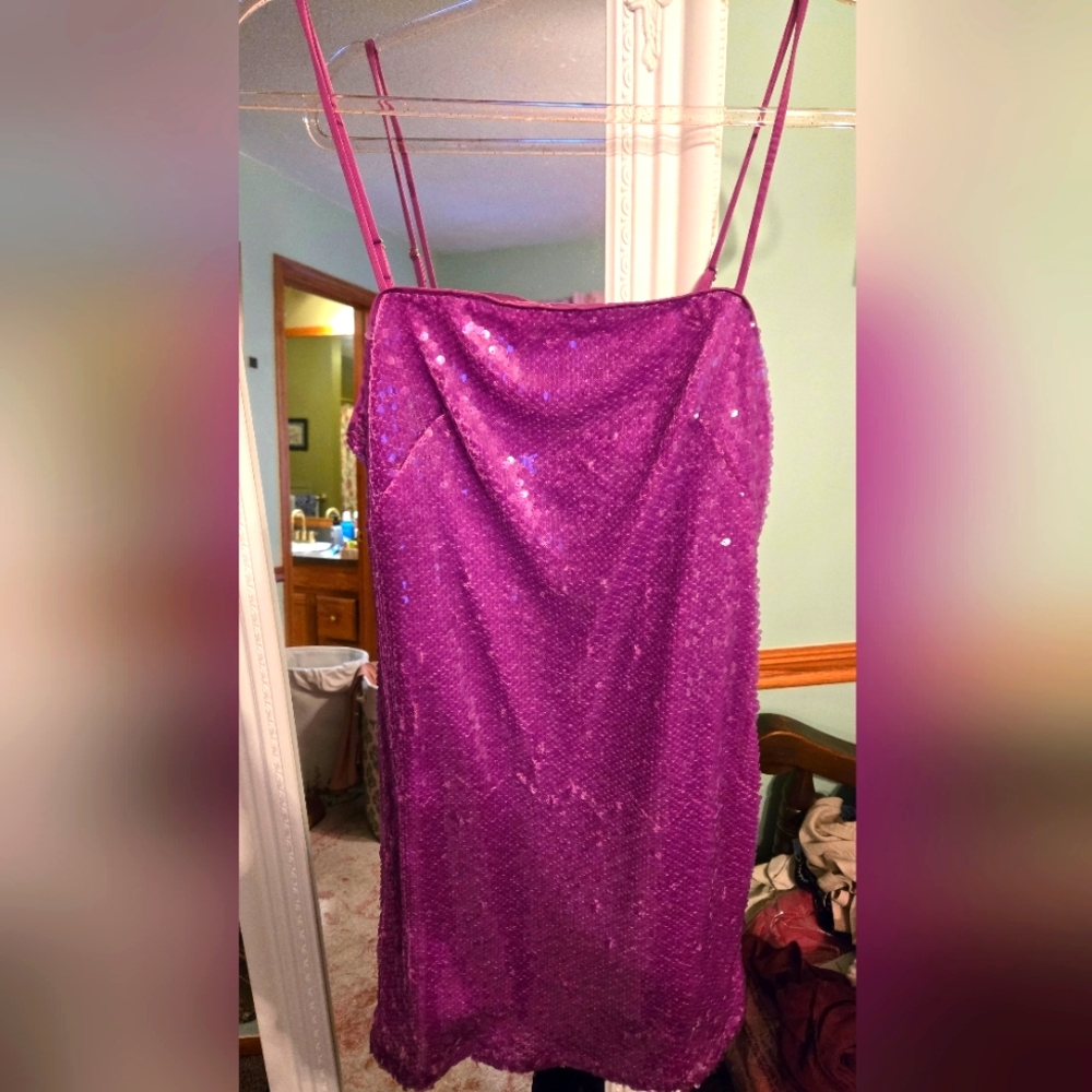 LOFT Purple Sequin Dress